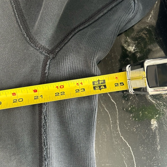 Abercrombie & Fitch Men's Navy Blue Hoodie Washed Distressed Vintage Y2K Large - Picture 10 of 13